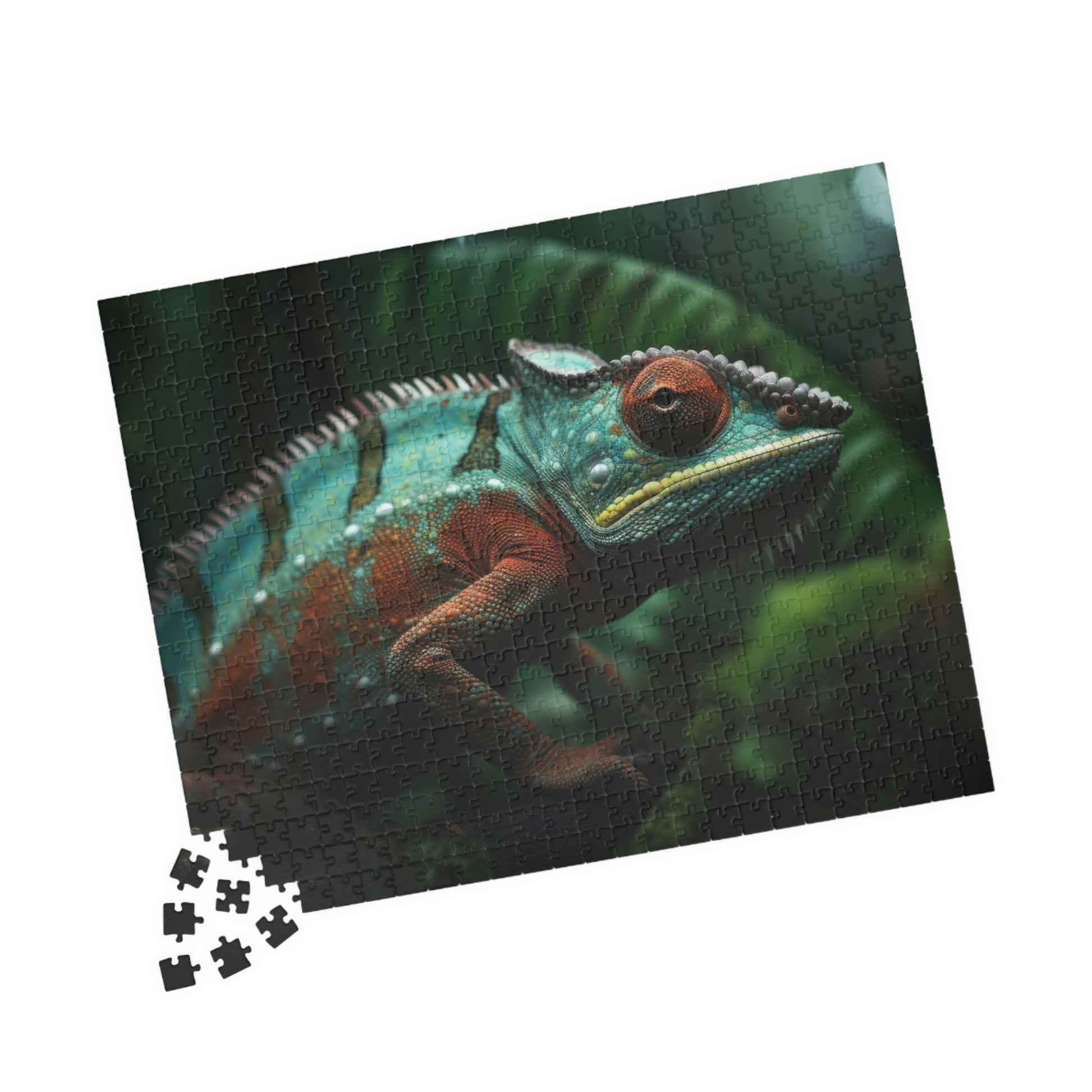 chameleon jigsaw puzzle pieces