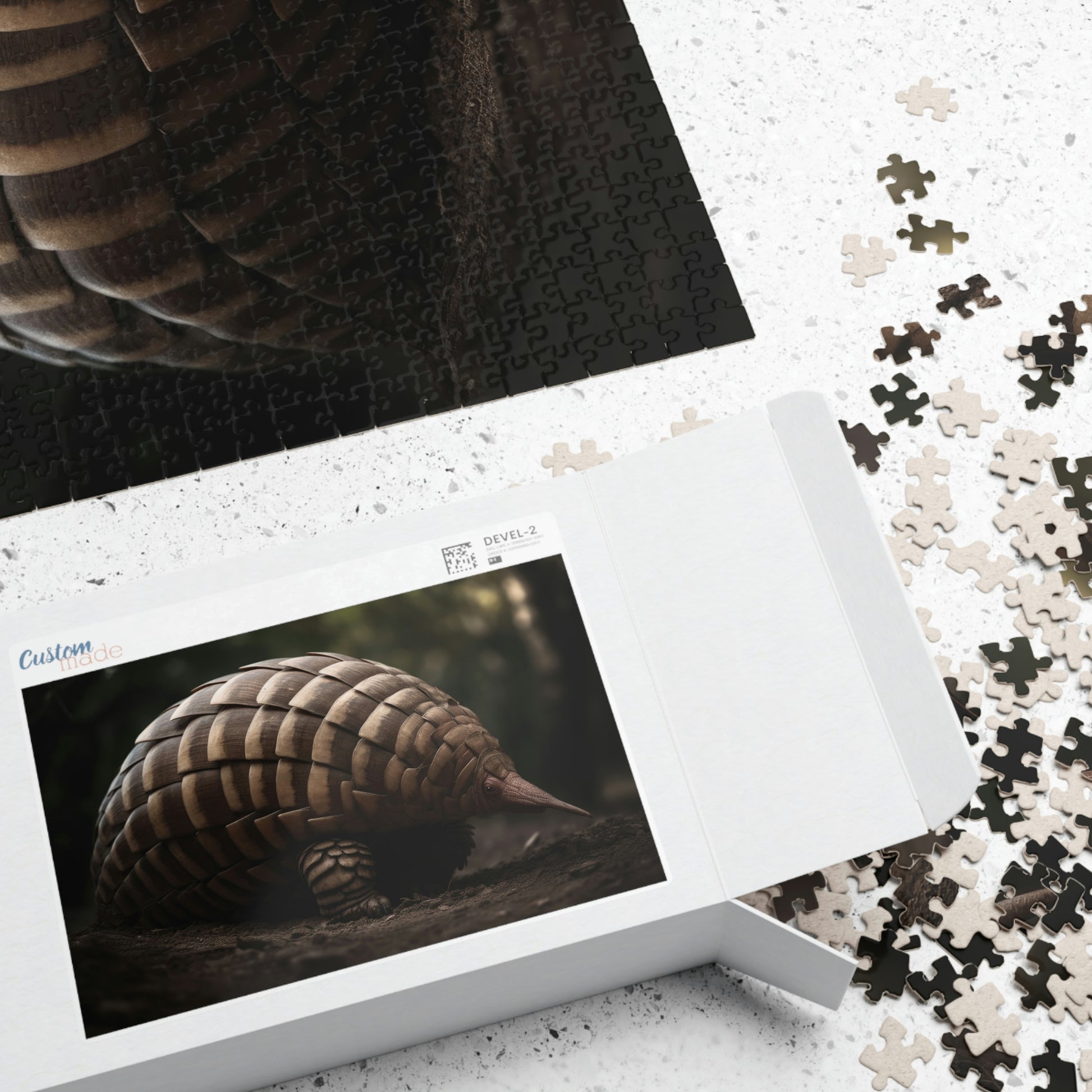 armadillo jigsaw puzzle box