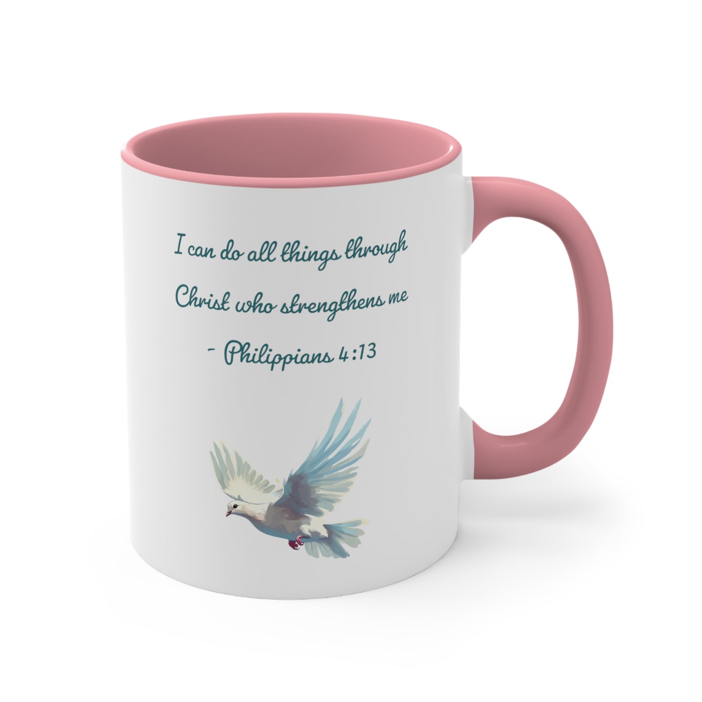 I Can Do all things Bible verse Accent Coffee Mug, 11 oz