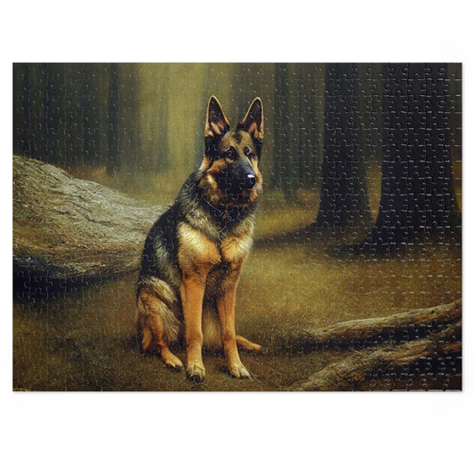 German Shepherd Forest Puzzle  (500,1000-Piece)