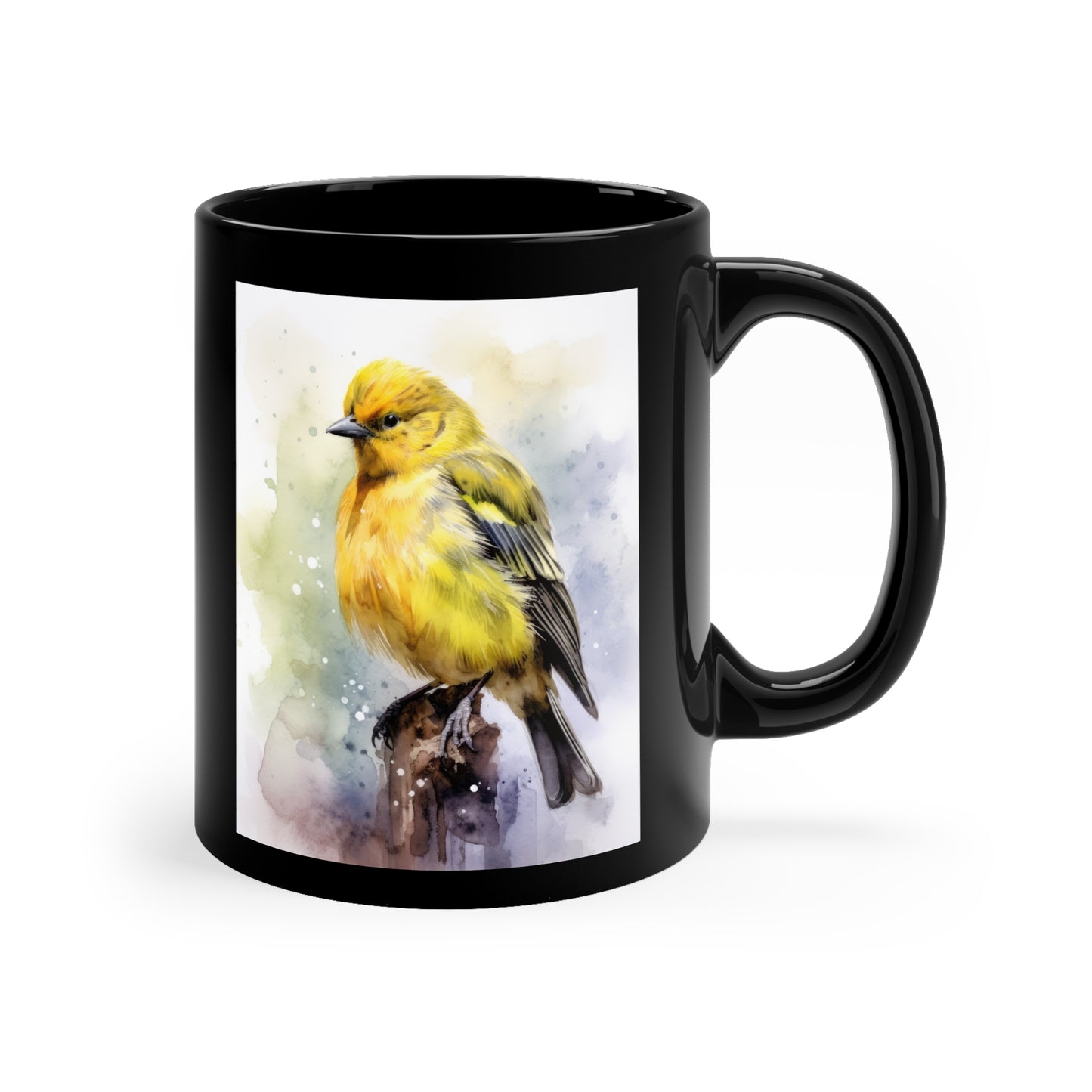 Canary Watercolor Mug - 11 oz Ceramic Mug