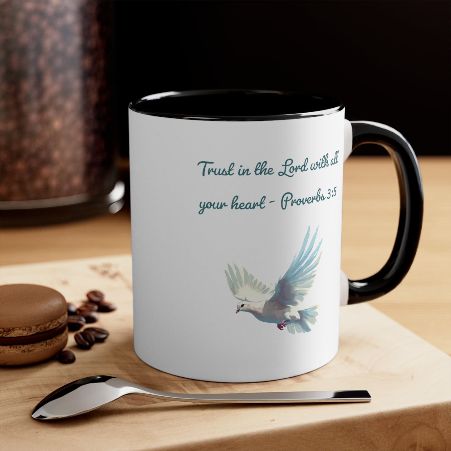 Trust in the Lord Proverb Accent Coffee Mug, 11 oz