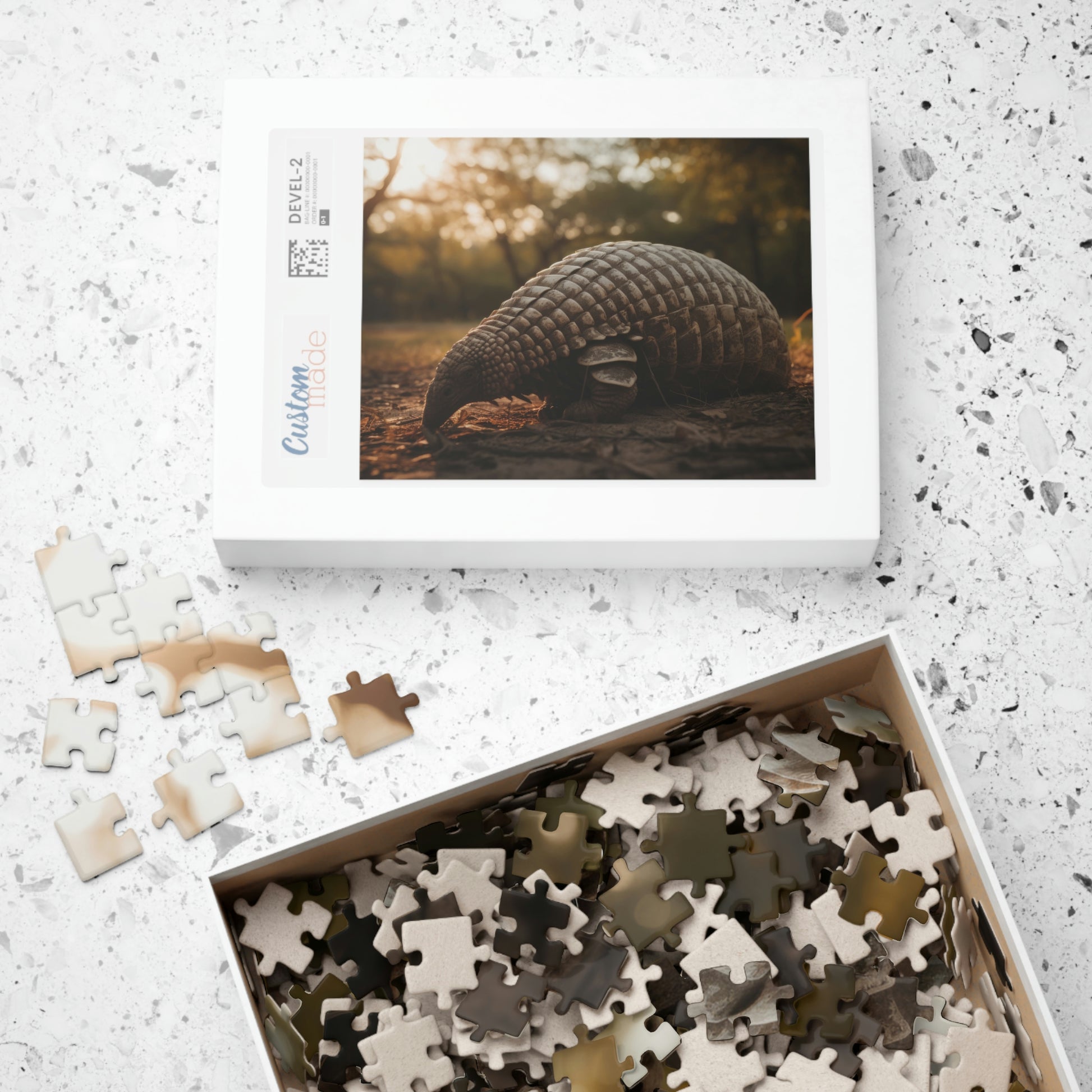 armadilla jigsaw puzzle box